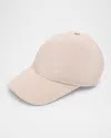 Brunello Cucinelli Men's Tonal Crest Logo Baseball Hat In Beige
