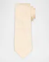 Brunello Cucinelli Men's Tonal Paisley Cotton And Silk Tie In White