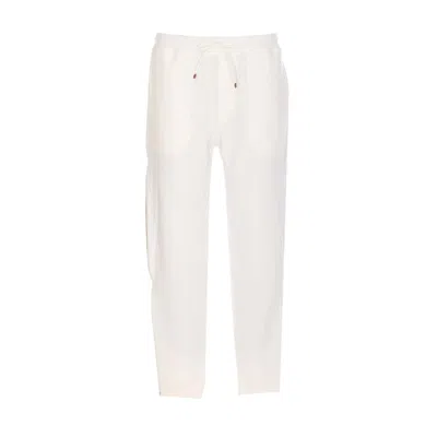 Brunello Cucinelli Men Track Pants With Edging In White
