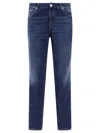 BRUNELLO CUCINELLI MEN'S TRADITIONAL FIT BLUE JEANS FOR SS24