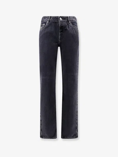 Brunello Cucinelli Men Traditional Fit Cotton Jeans In Blue
