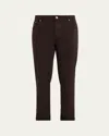 Brunello Cucinelli Men's Traditional-fit Denim Five-pocket Pants In Brown