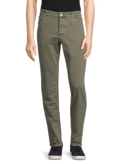 Brunello Cucinelli Men's Traditional Fit Jeans In Military