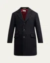 Brunello Cucinelli Men's Traditional Fit Wool Overcoat In Black