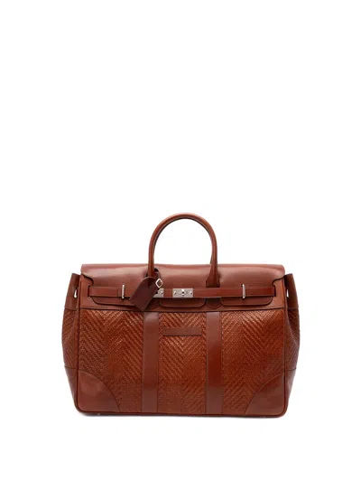 Brunello Cucinelli Men Travel Bag In Brown