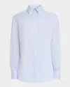 Brunello Cucinelli Men's Twill Classic Fit Button-down Shirt In Blue