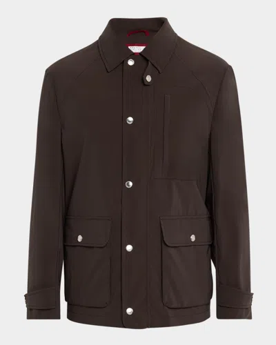 BRUNELLO CUCINELLI MEN'S TWO-POCKET WATER RESISTANT JACKET