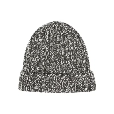 Brunello Cucinelli Men's Two-tone Cashmere Knit Beanie In ["white","black","two Tone","multi-color"]