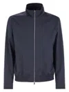 Brunello Cucinelli Cotton-blend Twill Bomber Jacket In Blue