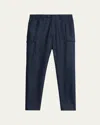 Brunello Cucinelli Men's Virgin Wool Cargo Pants In Blue