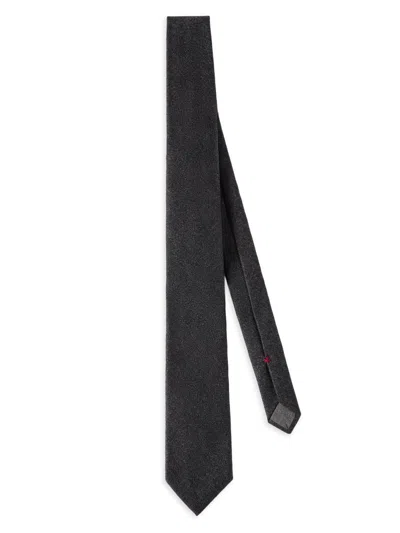 Brunello Cucinelli Men's Virgin Wool Flannel Tie In Black