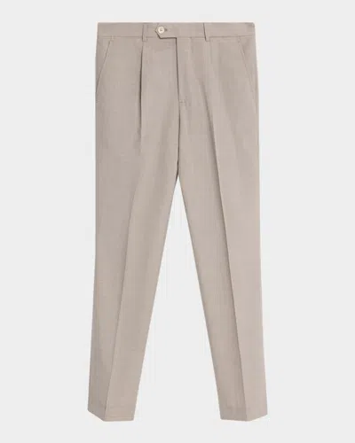Brunello Cucinelli Men Garment-dyed Leisure Fit Pants In Neutral