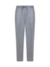 Brunello Cucinelli Men Virgin Wool Trousers In Blue