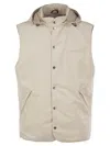 Brunello Cucinelli Water-repellent Microfiber Vest With Thermore® Padding And Detachable Hood