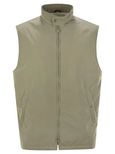 BRUNELLO CUCINELLI BRUNELLO CUCINELLI MEN WATER-REPELLENT MICROFIBRE WAISTCOAT WITH THERMORE® PADDING