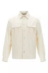 Brunello Cucinelli Men Shirt-style Outerwear Unlined In Water-repellent Microfibre With Heat Tapes In White
