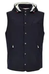 Brunello Cucinelli Men Water-repellent Vest In Blue