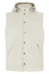 Brunello Cucinelli Hooded Lightweight Waistcoat In White