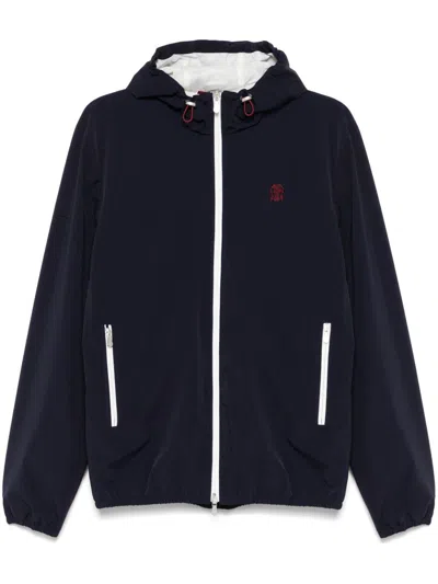 Brunello Cucinelli Men Water-resistant Blouson Jacket In Black