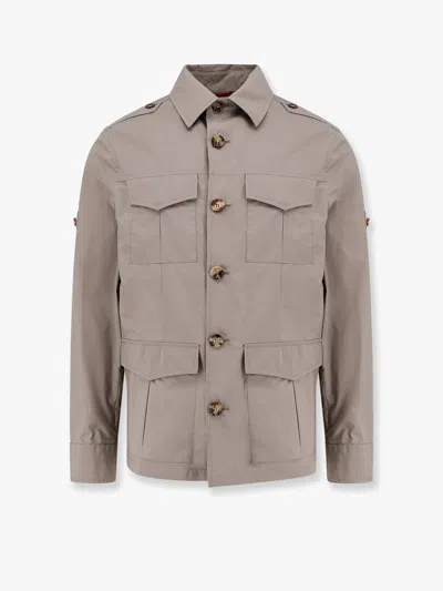 Brunello Cucinelli Men Water-resistant Cotton Blend Jacket In Multicolor