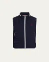 Brunello Cucinelli Padded Vest In Tech Fabric In C1086 Navy