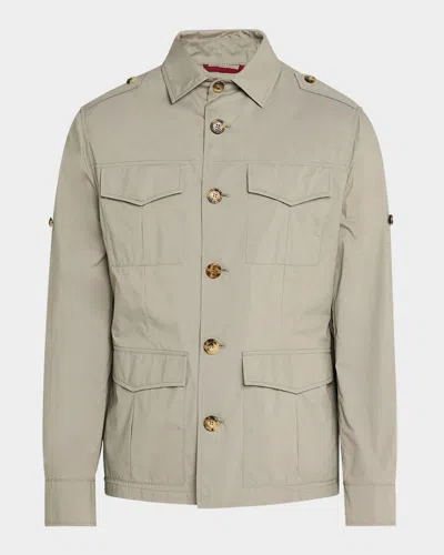 BRUNELLO CUCINELLI MEN'S WATER-RESISTANT SAFARI JACKET