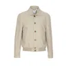 Brunello Cucinelli Men's Khaki Green Bomber Jacket In Gray