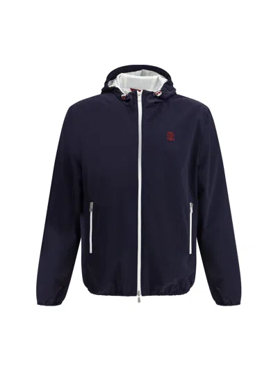 BRUNELLO CUCINELLI BRUNELLO CUCINELLI MEN WATERPROOF JACKET WITH HOOD