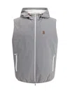 Brunello Cucinelli Functional And Stylish Quilted Waterproof Vest In Gray