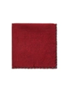 Brunello Cucinelli Men's Whipstitch Wool Pocket Square In Red