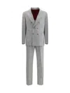 Brunello Cucinelli Men Wool And Cashmere Buttoned Grisaille Suit In Gray