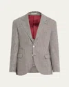 Brunello Cucinelli Herringbone-pattern Blazer In Gray