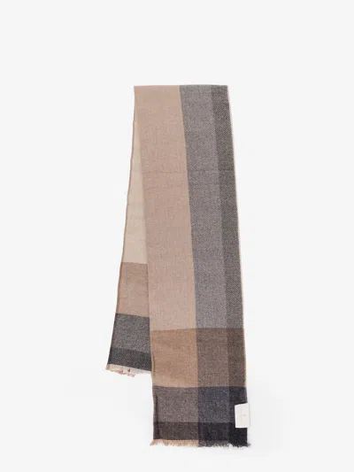 Brunello Cucinelli Men Wool And Cashmere Scarf In Multi