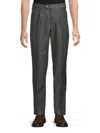 Brunello Cucinelli Men's Wool & Linen Pleated Trousers