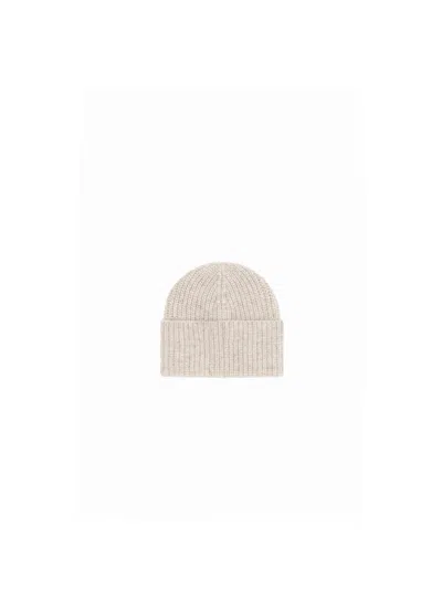 Brunello Cucinelli Men Wool Beanie Hat In Cream