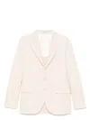 Brunello Cucinelli Light Pink Single-breasted Blazer In Pink