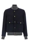 Brunello Cucinelli Wool Bomber Jacket Puffer Jackets Blue In Blue