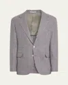 Brunello Cucinelli Houndstooth Deconstructed Blazer In Multi