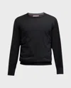 Brunello Cucinelli Wool & Cashmere Knit Crewneck Sweater In Black