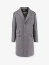 Brunello Cucinelli Men Wool Coat In Gray
