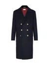 Brunello Cucinelli Button-down Double-breasted Coat In Blue