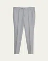 Brunello Cucinelli Men's Wool Flannel Flat-front Pants In Gray