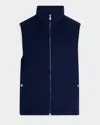 Brunello Cucinelli Men's Wool Full-zip Vest In Brown