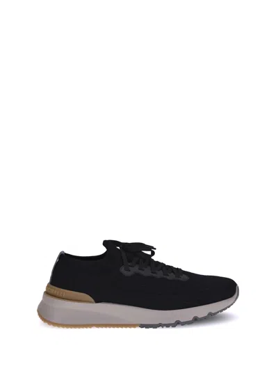 Brunello Cucinelli Men Wool Sneakers In Multi