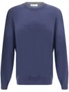 Brunello Cucinelli Men Wool Sweater In Blue