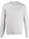 Brunello Cucinelli Round Neck Sweater In Gray