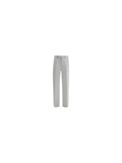 Brunello Cucinelli Welt-pocket Wool Trousers In Gray