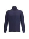 Brunello Cucinelli Cashmere Turtleneck In Blue