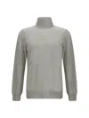 Brunello Cucinelli Cashmere Turtleneck Sweater In Neutral