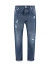 Brunello Cucinelli Men Worn-out Pants In Multicolor